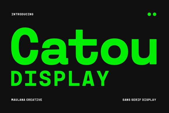 Catou: A Bold Display Font with a Minimalist Edge