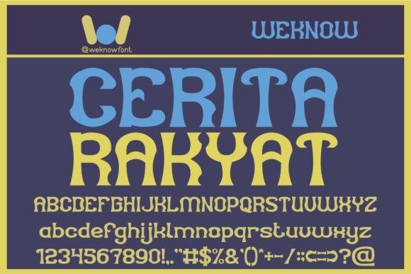 Cerita Rakyat: The Modern Display Font That Adds Personality to Your Design