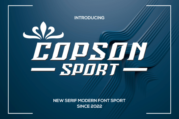 Copsonsport: A Bold Display Font for Modern Sporty Designs