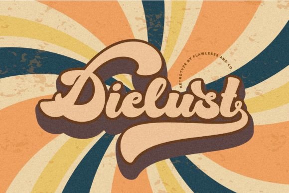 Dielust: A Retro Display Font with a Groovy Vintage Vibe