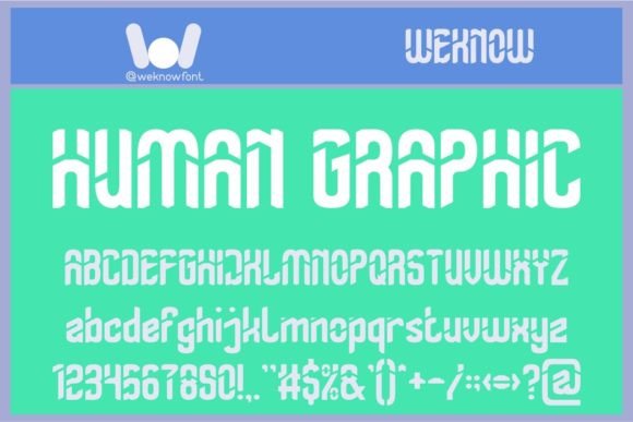 Human Graphic: A Techno-SciFi Display Font for Modern Design Projects