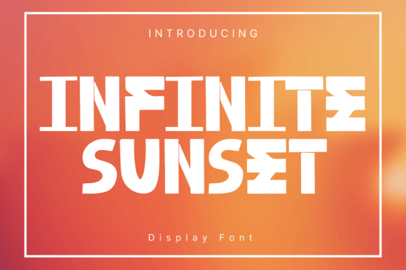 Infinite Sunset: A Playful Display Font for Creative Projects