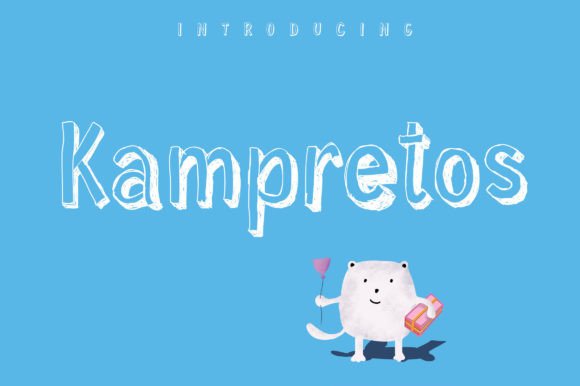 Kampretos: A Fun Sketch Style Display Font with a 3D Cartoon Twist