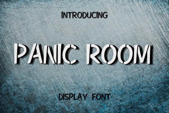 Panic Room: A Bold and Versatile All-Caps Stencil Display Font