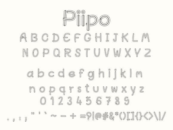 Piipo: A Playful and Fun Display Font for Creative Projects