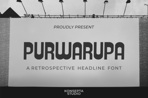 Purwarupa: A Retro-Style Font for Impactful Headlines