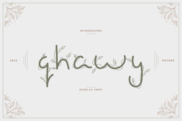 Qhawy: A Handwritten Display Font with a Natural, Botanical Flair