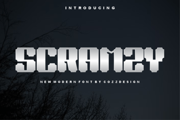 Scramzy: A Futuristic Display Font for Bold Designs